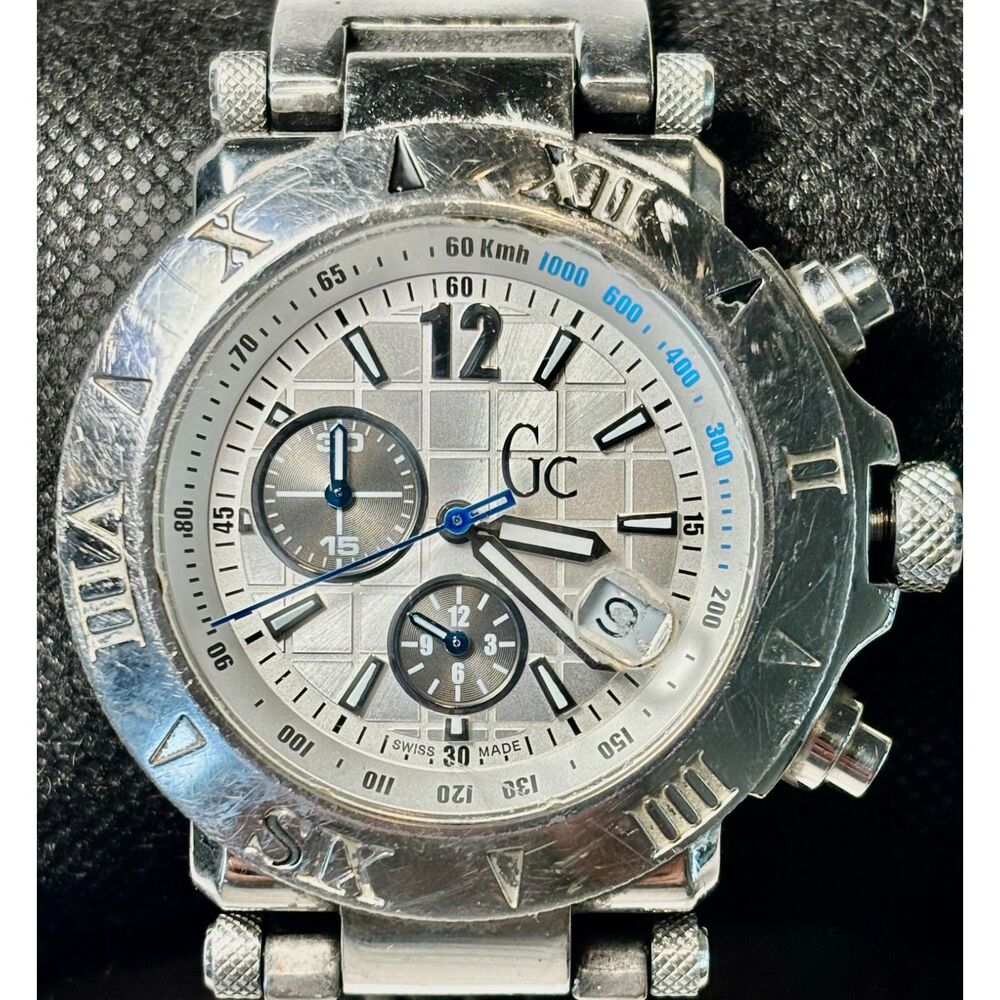 Men's Gc-1 Sport Chronograph Watch (Ref. X47008G1) New Battery